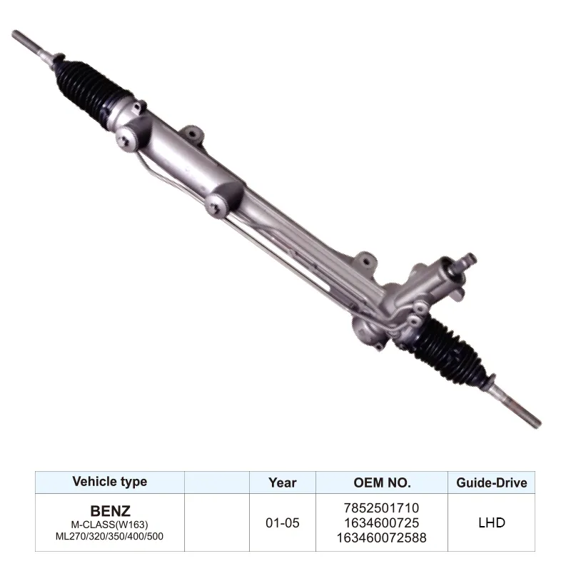OEM 1634600725 7852501710 Wholesale Steering Rack for Mercedes Benz M-CLASS W163 ML270 ML320
