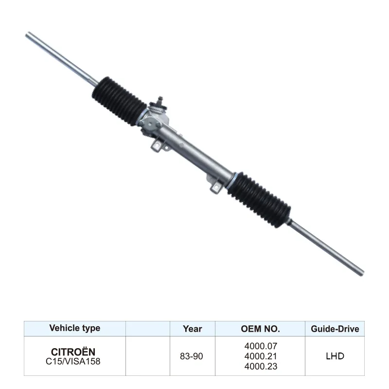 4000.07 4000.21 Steering Rack Auto Power Steering Gear Rack for Citroen C15 VISA158 1983-1990 LHD