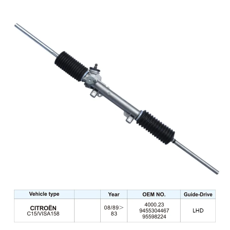9455304467 95598224 Steering Rack Auto Power Steering Gear Rack for Citroen C15 VISA158 1983-1989 LHD