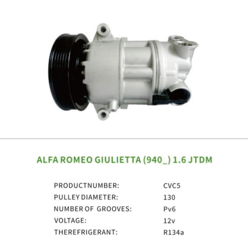 Factory Auto Part 50509543 Car AC Compressor for ALFA ROMEO GIULIETTA 1.6 JTDM CVC5