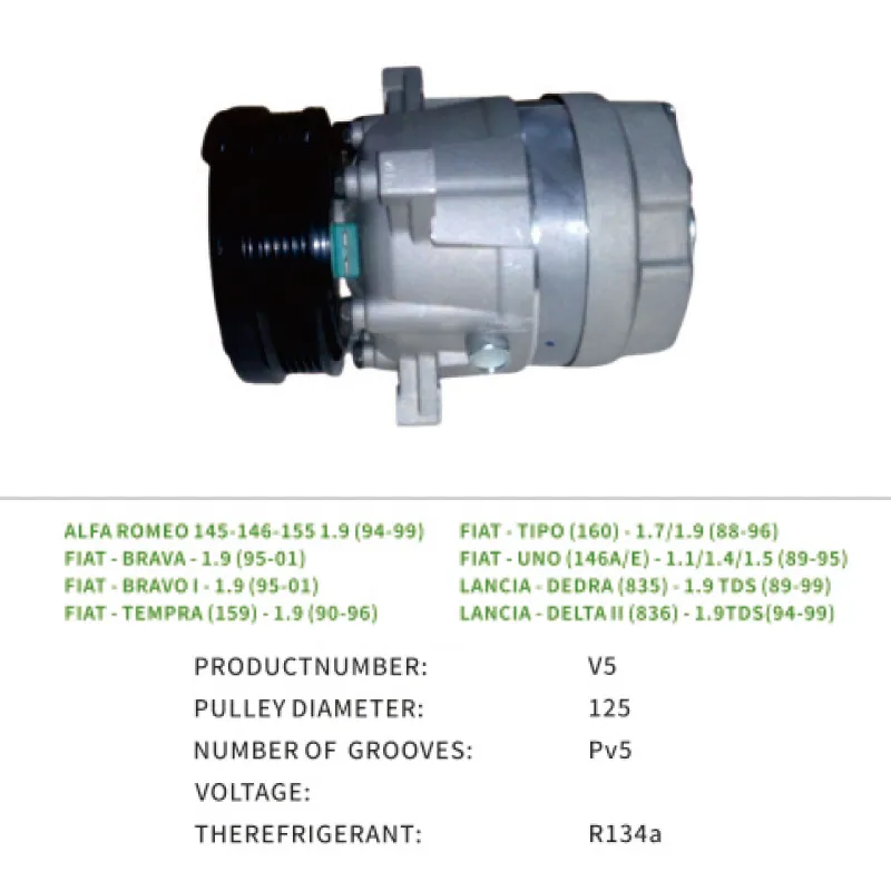 Factory 7767200 71721687 Air Compressor for ALFA ROMEO 145/146/155 1.9 94-99 FIAT BRAVA TEMPRA V5