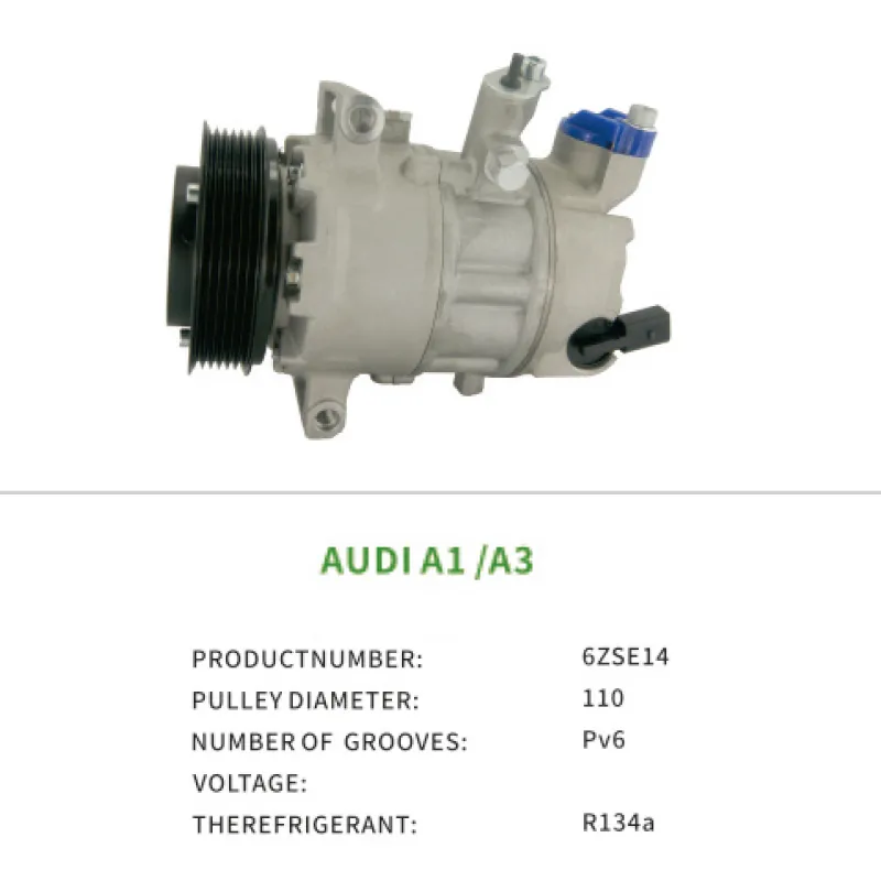1K0820808A 1K0820859J Car Air Compressor for AUDI A1 A3 6ZSE14 Auto Parts