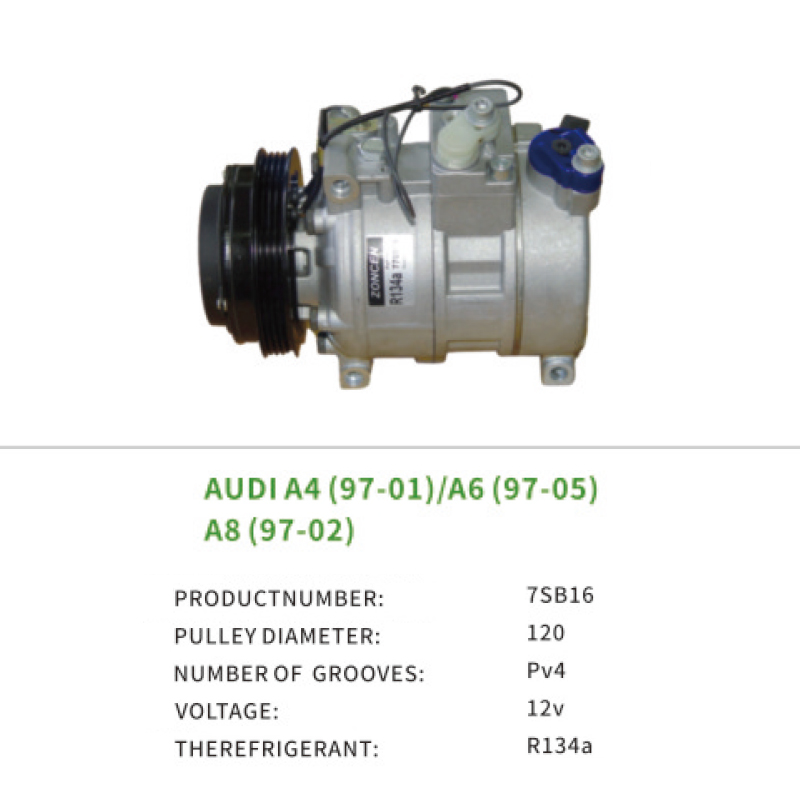 4B0260805C 4B0260805P Car Air Compressor for AUDI A4 A6 A8 7SB16 Auto Parts