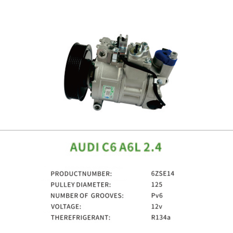 OEM 4E0260805AR 8K0260805K L4G026085A Car Air Compressor for Audi C6 A6L 2.4 6ZSE14