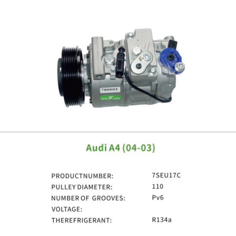 High Performance Hot Sale Ac Compressor Vehicle 7L6820803F 7L6820803J 7L6820803K for Audi A4 2004 7SEU17C