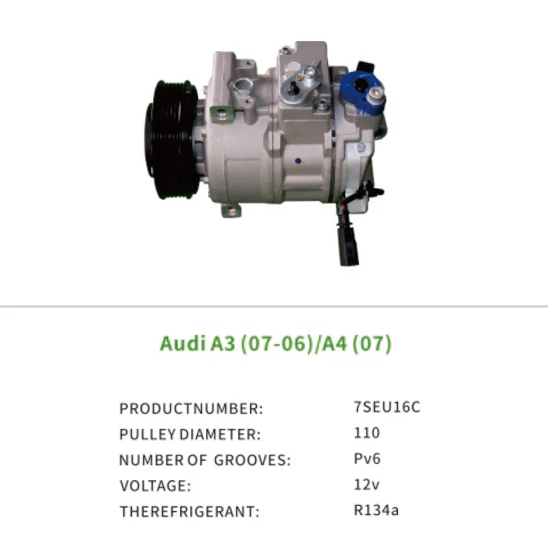 High Performance Hot Sale Ac Compressor Vehicle 1K0820803E 1K0820803F 1K0820803G for Audi A3 A4 07 7SEU16C