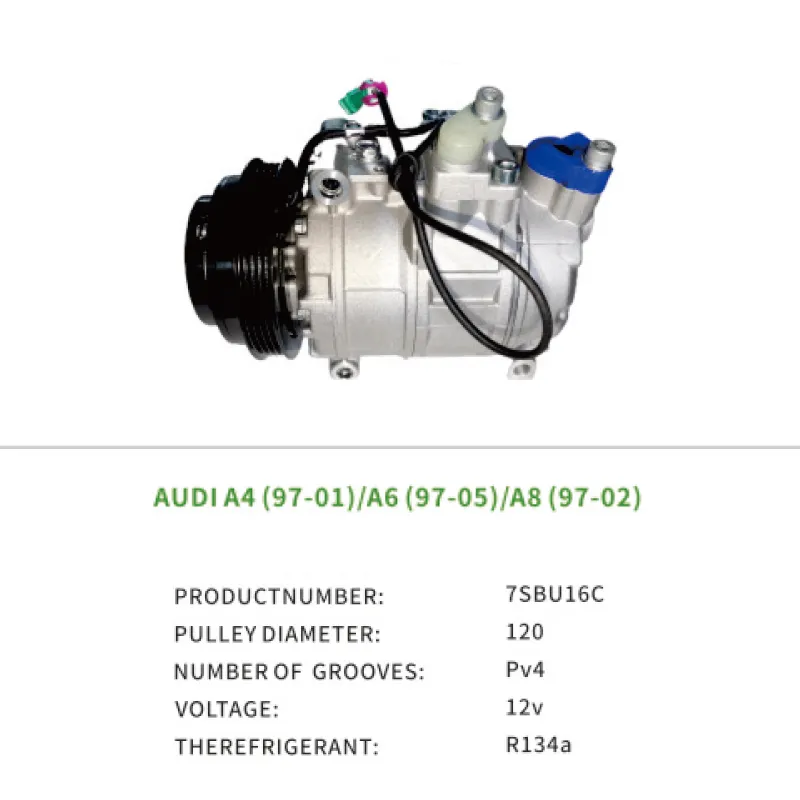 4B0260805C 4B0260805P Air Compressor for AUDI A4 1997-2001 A6 1997-2005 A8 1997-2002 7SBU16C