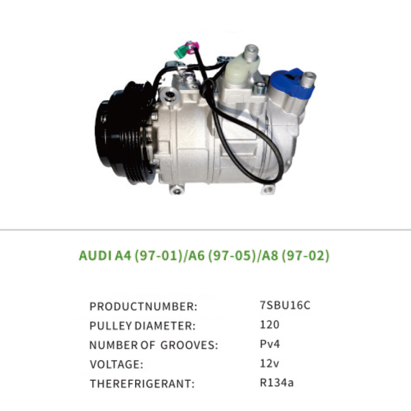 4B0260805C 4B0260805P Air Compressor for AUDI A4 1997-2001 A6 1997-2005 A8 1997-2002 7SBU16C