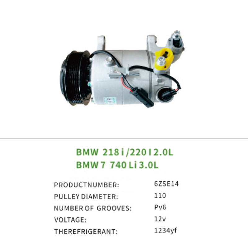 Air Compressor for BMW 7 series 740Li 3.0L 218i 220i 2.0L 6826880 64526811433 6ZSE14