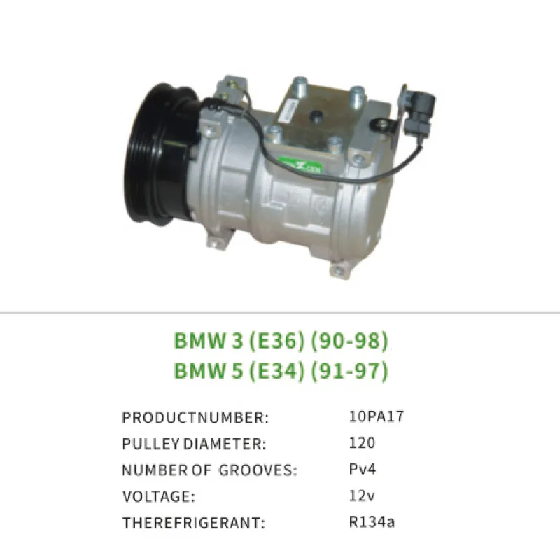Air Compressor for BMW 3series E36 5series E34 10PA17 1385172 64521385172