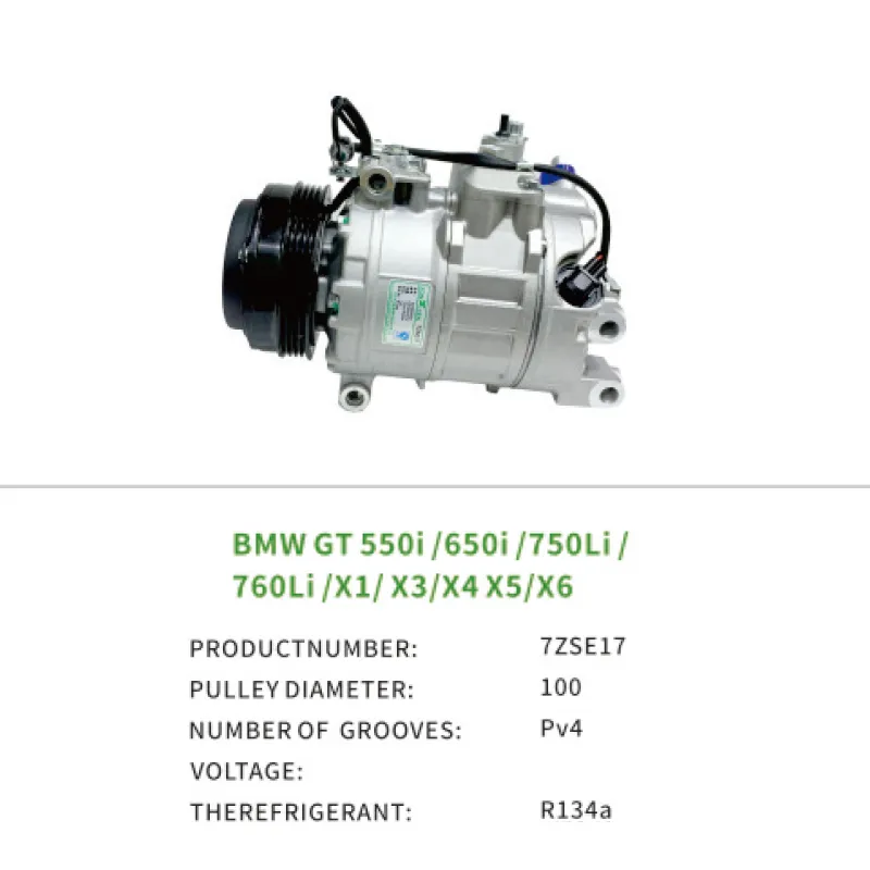 64509154072 64529195978 9154072 for BMW GT 550i 650i 750Li X1 X3 X4 7ZSE17 AC Compressor