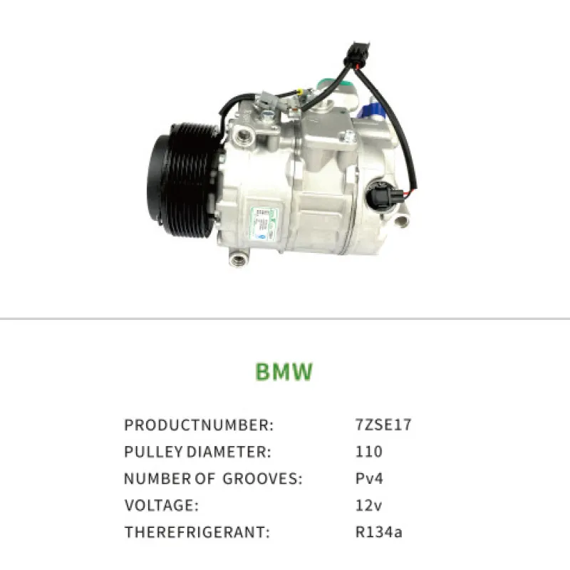 64529165808 64509196890 for BMW F18 7ZSE17 AC Compressor 12V 7 cylinders