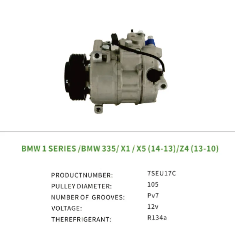 64526956719 6956719 High Quality AC Compressor Fit for BMW 1 series 335 X1 X5 Z4 7SEU17C