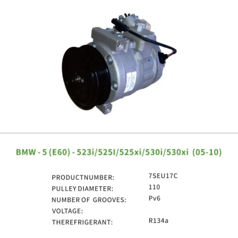 High Quality 78215201 AC Compressor Fit for BMW 5series 523i 525i 525xi 530i 7SEU17C