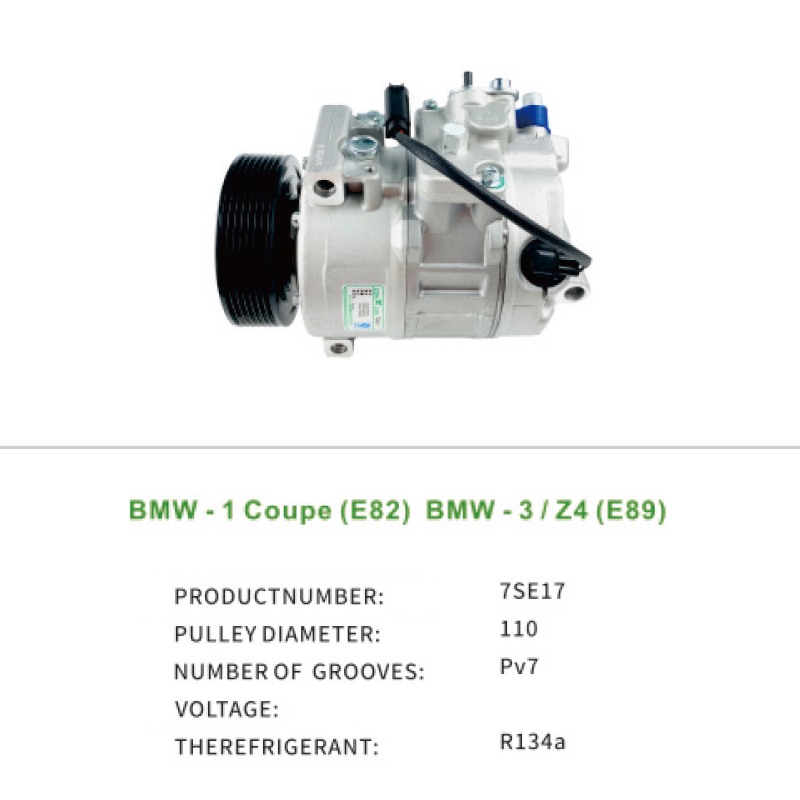 High Quality 64526956719 6956719 AC Compressor Fit for BMW 1 Coupe E82 Z4 E89 7SE17