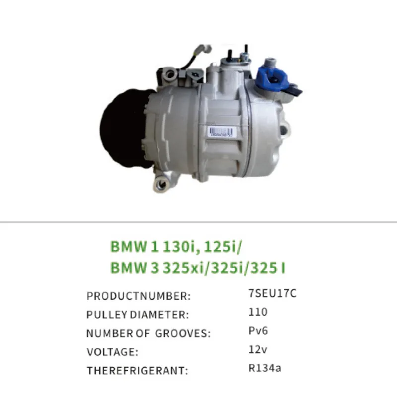 6961621 9180549 64526961621 Air Compressor for BMW 1 series 130i 125i 3series 325xi 325i 7SEU17C