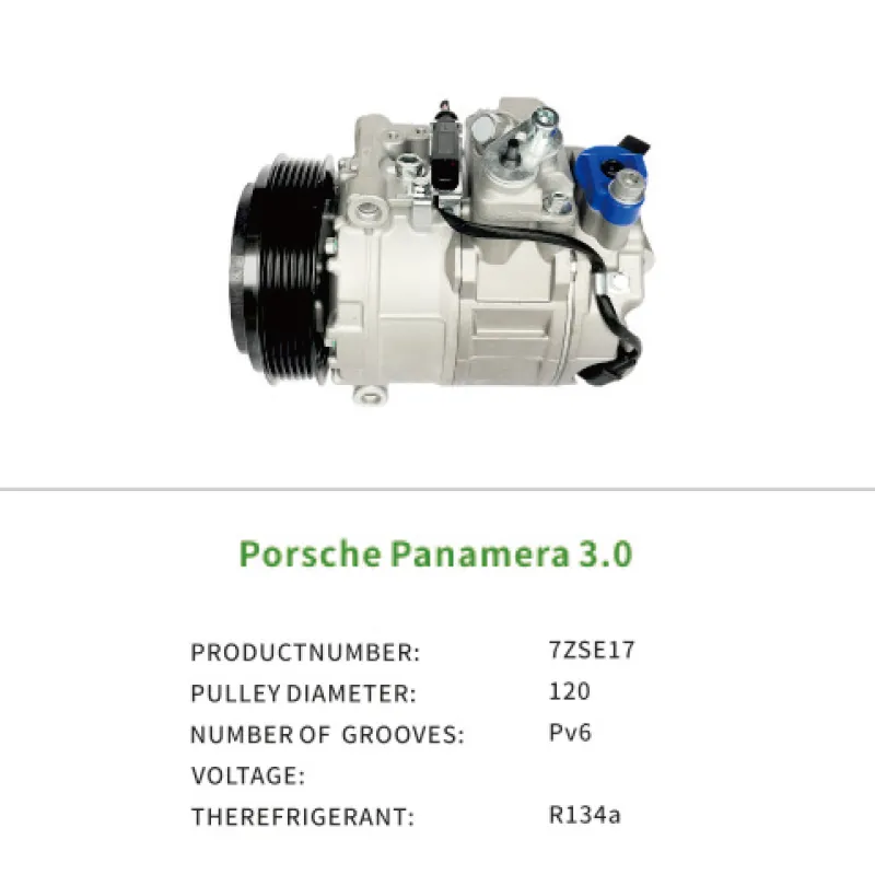For Porsche panamera 3.0 6PK AC Compressor 97012601103 7ZSE17 Air Conditioning Compressor