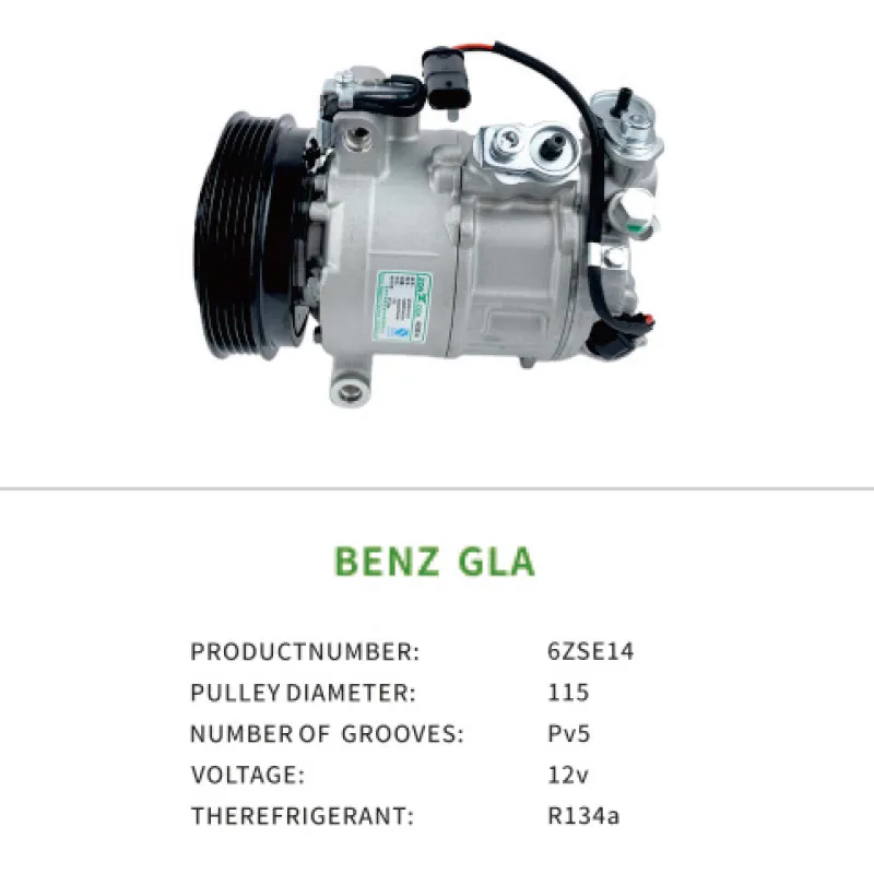 For Mercedes benz GLA Diesel AC Compressor A0008303502 A0008301201 6ZSE14 Air Conditioning Compressor