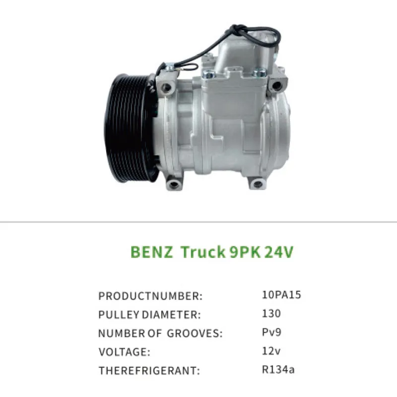 OEM A5412301011 for Mercedes Benz Truck 9PK 24V AC Compressor 10PA15