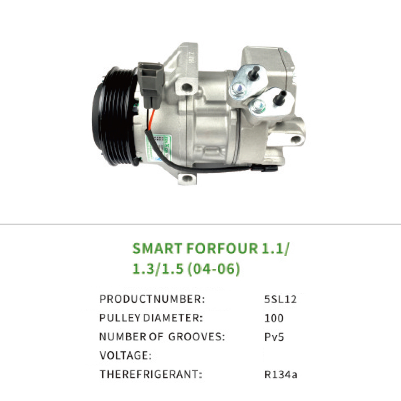 AC Compressor for MERCEDES BENZ SMART FORFOUR MITSUBISHI COLT A4542300111 4542300111 MR568990 5SL12