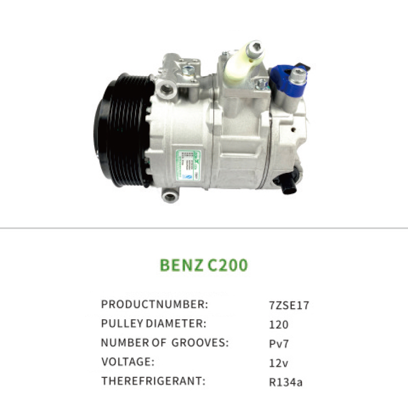 AC Compressor for MERCEDES BENZ C200 7PK 0022303311 0022304911 A0002306211 7ZSE17