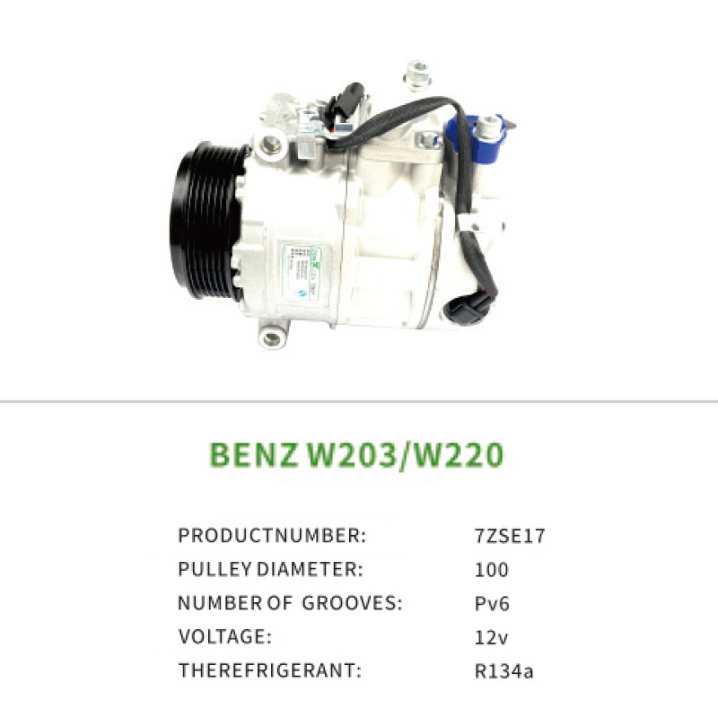 AC Compressor for MERCEDES BENZ S-CLASS W203 W220 VITO 0012300211 0012300811 0012301011 7ZSE17