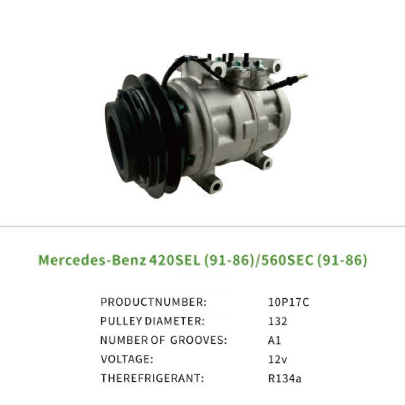 AC Compressor for MERCEDES BENZ 420SEL 560SEC 560SL A0002302511 1161310101 10P17C