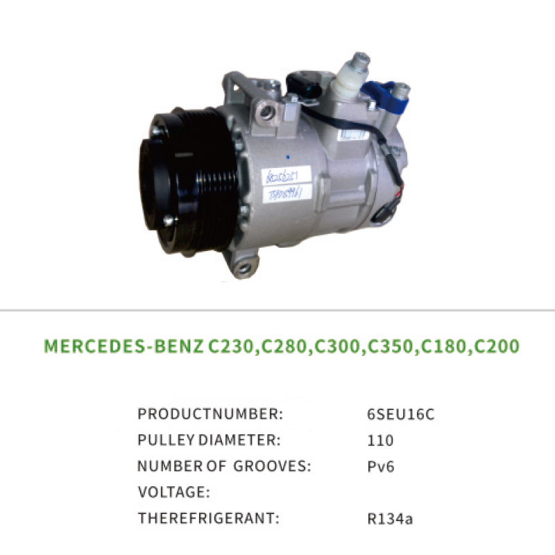 0022303111 Car Air Compressor for MERCEDES BENZ C230 C280 C300 C180 C200 6SEU16C