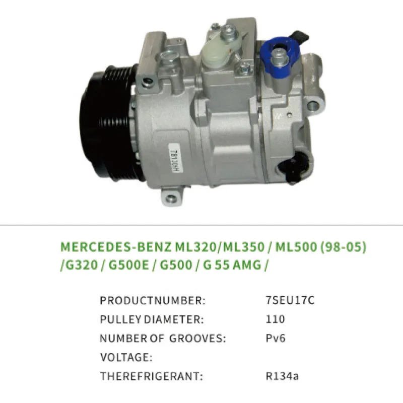 0002306511 Car Air Compressor for MERCEDES BENZ ML320 ML350 ML500 G320 G500E 7SEU17C