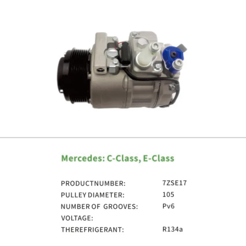 Auto Parts 0012301311 0012307911 A0012301311 Car AC Compressor for Mercedes Benz C-Class E-Class 7ZSE17