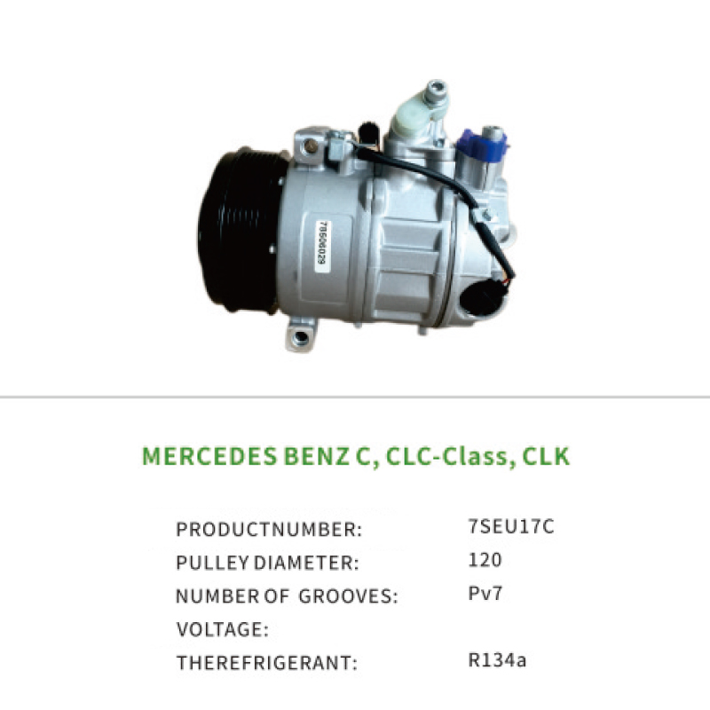 Car Auto AC Compressor for Mercedes Benz C CLC-Class CLK 0012302611 12302611 A0012302611 Compressor Air 7SEU17C