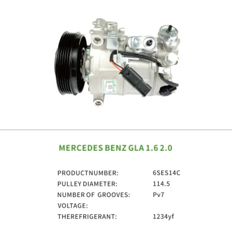 Car Auto AC Compressor for Mercedes Benz GLA 1.6 2.0 A0008305702 Compressor Air 6SES14C