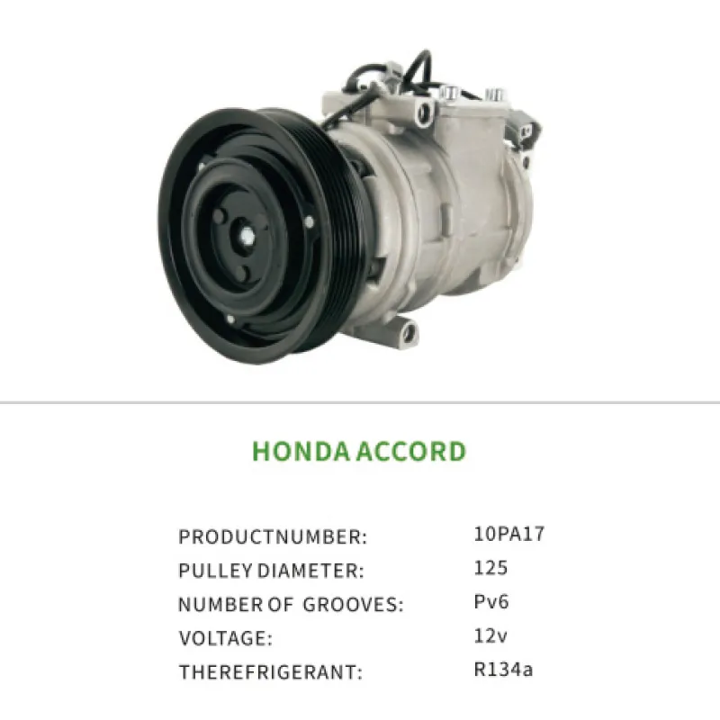 Auto AC Parts Compressor 38810P8AA01 Car Air Conditioner for Honda ACCORD ACURA CL V6 3.0 10PA17
