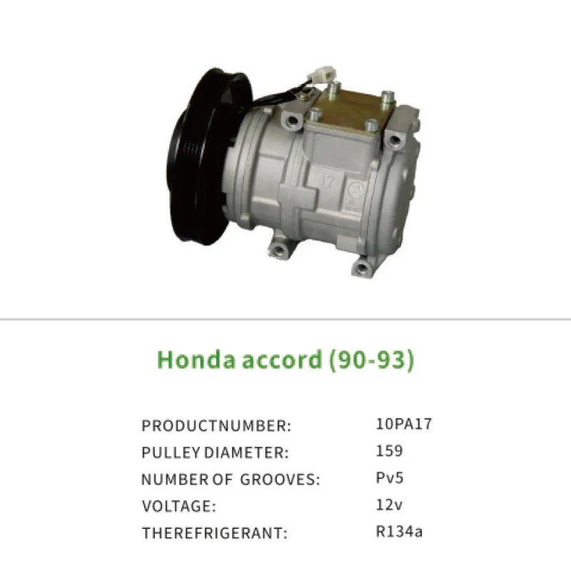 High Quality AC Parts Compressor 38810PT0013 Car Air Conditioner for Honda accord 90-93 10PA17