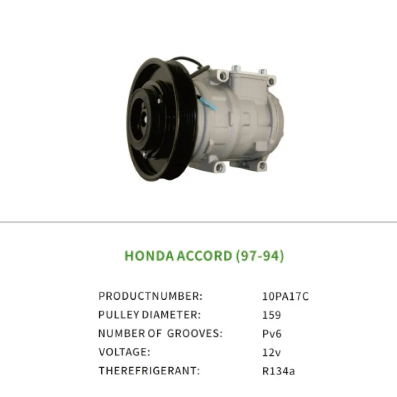 AC Compressor for Honda Accord Wagon Coupe Shuttle MPV 38810P1E003 38810P1E999 38810P45G02 10PA17C
