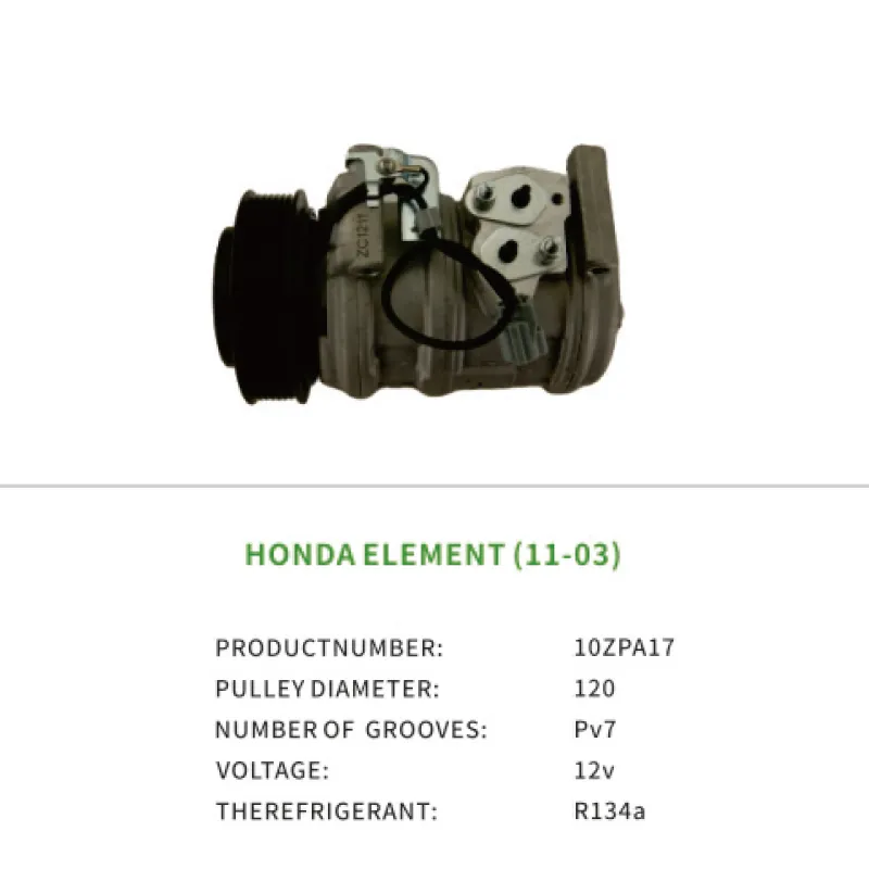 AC Compressor for HONDA ELEMENT 2.4L L4 38810PZDA00 10ZPA17