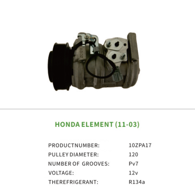 AC Compressor for HONDA ELEMENT 2.4L L4 38810PZDA00 10ZPA17