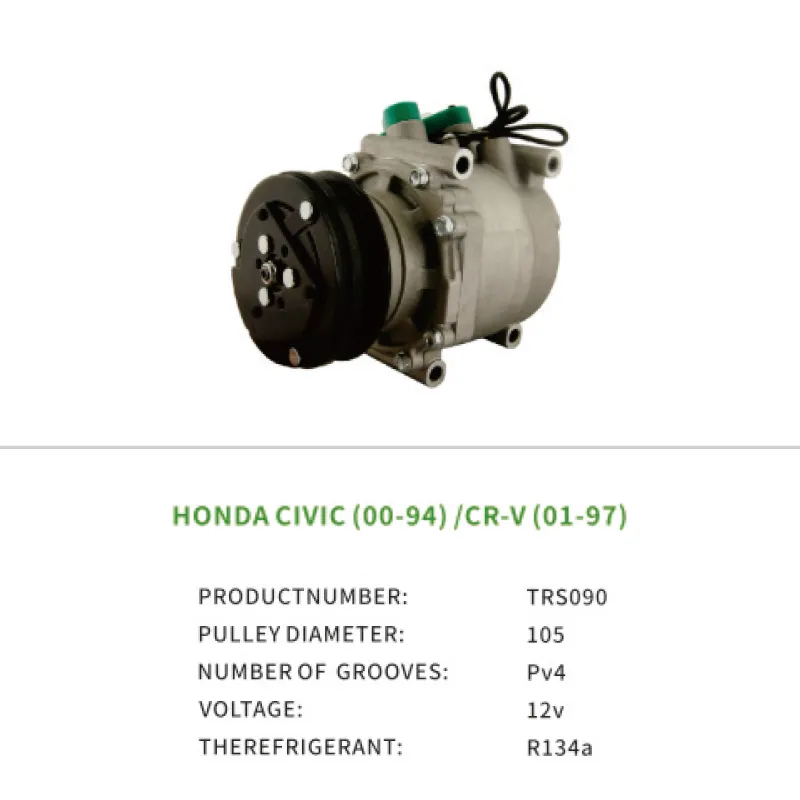Air Compressor 38810P76006 for Honda CIVIC 1994-2000 CIVIC DEL SOL 1994-1995 CR-V 1997-2001 TRS090