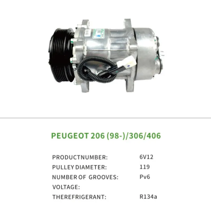 Air Compressor for 6453L5 9613260680 for PEUGEOT 206 306 406 CITROEN BERLINGO C5 6V12