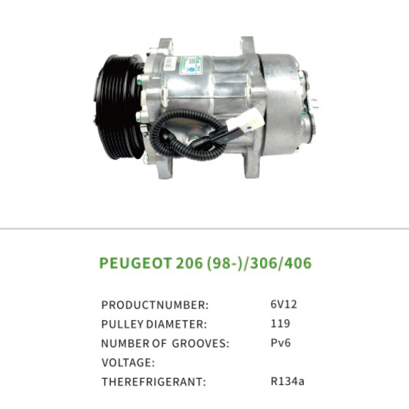 Air Compressor for 6453L5 9613260680 for PEUGEOT 206 306 406 CITROEN BERLINGO C5 6V12