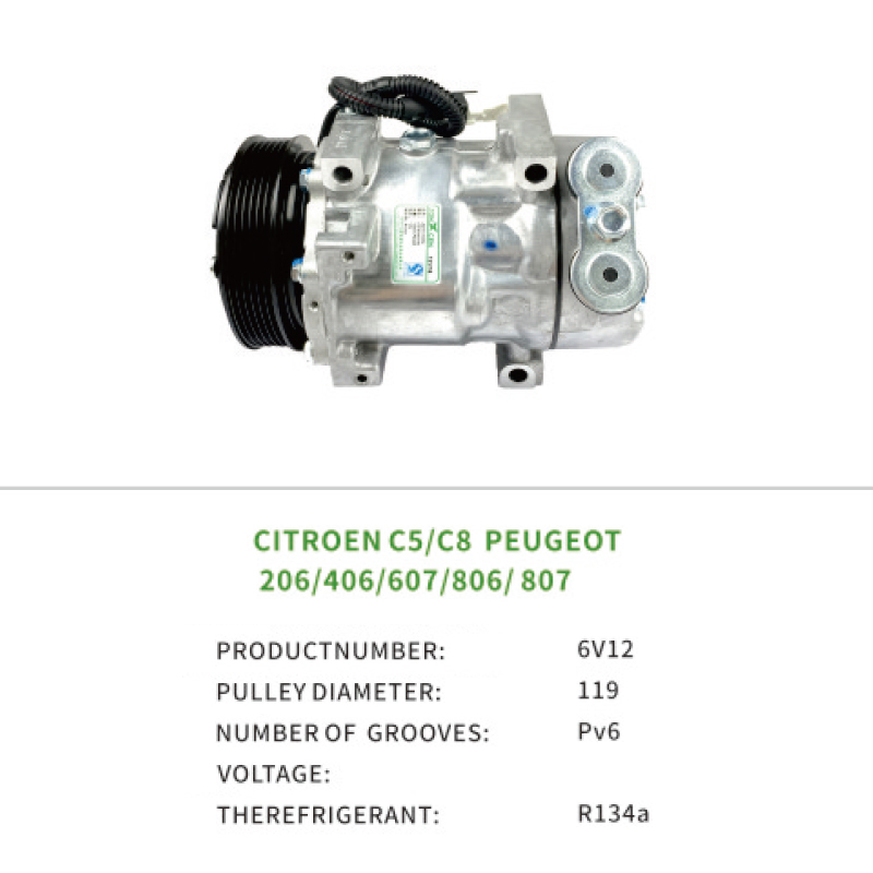 Air Compressor for 6453CL 9626902180 for PEUGEOT 206 406 CITROEN Berlingo C5 C8 Xsara FIAT SCUDO