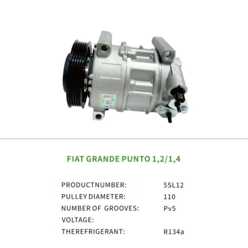 Air Compressor for 55194880 71789105 for FIAT Punto FIORINO Box Body LINEA ALFA ROMEO MITO 5SL12