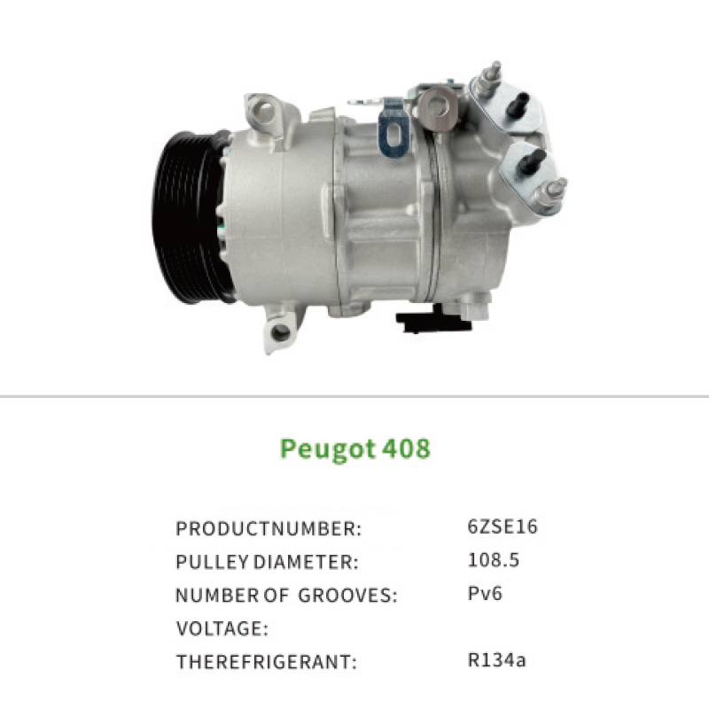 Car Ac Compressor for 9806029580 Air Conditioning Compressor for Peugot 408 6ZSE16