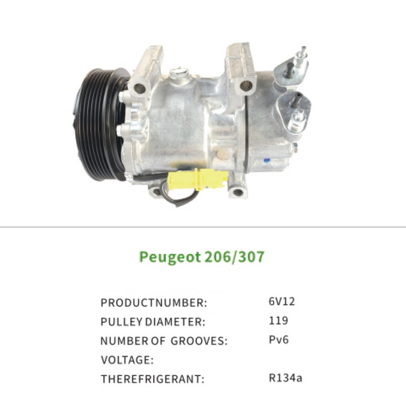 Air Compressor 9655191580 6453KS for Peugeot 206 307 PARTNER Citroen BERLINGO C2 C3 XSARA