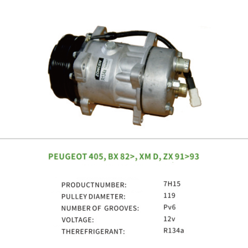 AC Compressor for PEUGEOT 405 BX XM D ZX SD7705 7518 6453H6 7H15