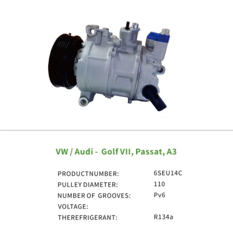 Air Compressor 1K0820859TX Car Air Conditioner for Audi A3 VW PASSAT GOLF VII 6SEU14C