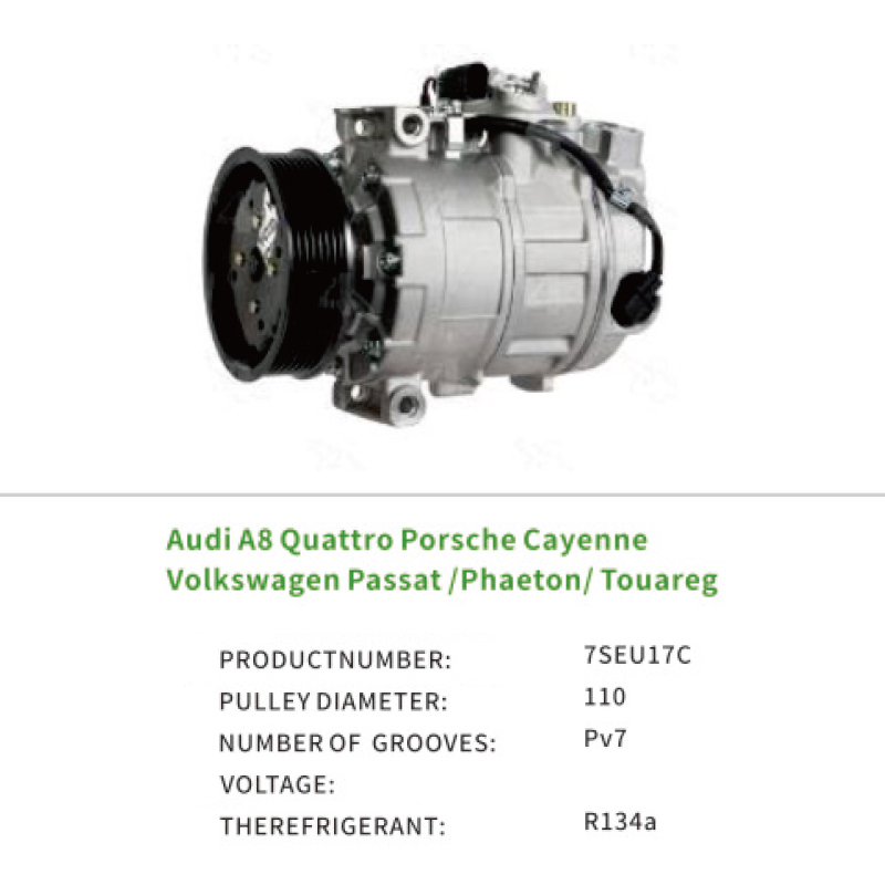 Air Compressor for Audi A8 Quattro Volkswagen Passat Phaeton Touareg Porsche Cayenne 3B0820803C 7SEU17C