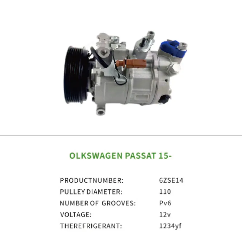 Air Compressor for Volkswagen Passat 2015- 3Q0816803 6ZSE1415- 3Q0816803 Automobile air Conditioning 6ZSE14
