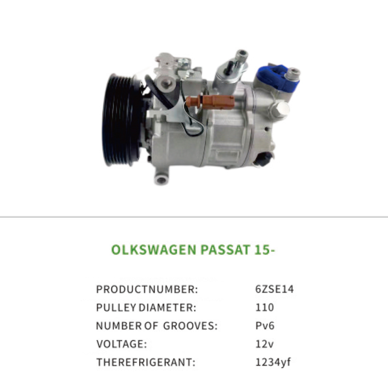 Air Compressor for Volkswagen Passat 2015- 3Q0816803 6ZSE1415- 3Q0816803 Automobile air Conditioning 6ZSE14