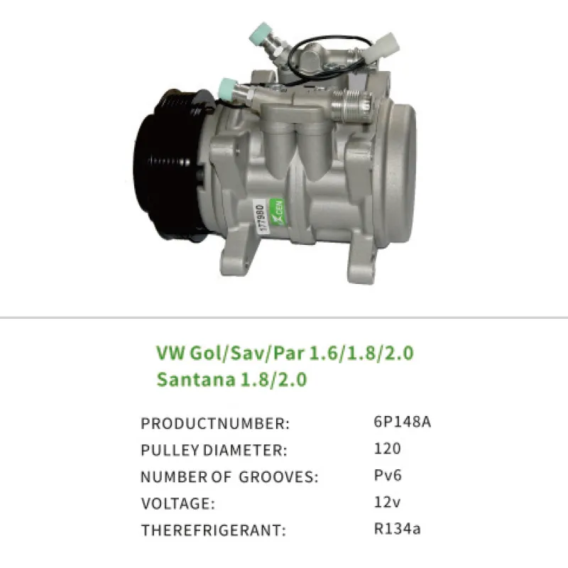 Wholesale 8FK351339131 Cooling System Auto Part Air Compressor AC for VW Gol 1.6 Santana 1.8T 2.0T 6P148A